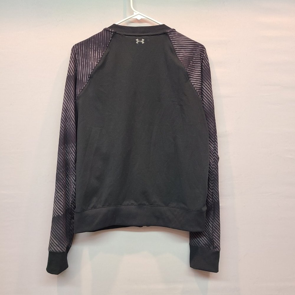 Under Armour Jacket Track Sports Coat Black Gray Lightweight Womens Small - Picture 4 of 4